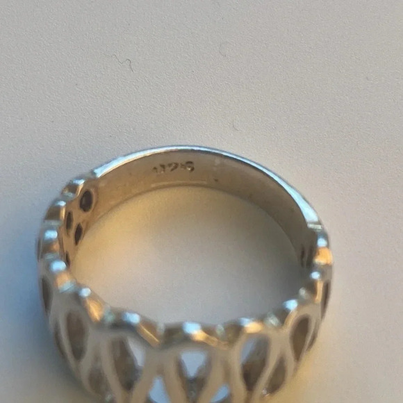 Vintage Sterling Silver Unique Infinity Ring 6 - Picture 7 of 10